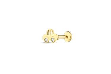 Quyumcu - 14 Ayar Altın Araba Tragus Küpe Quyumcu - 14 Ayar Altın Araba Tragus Küpe