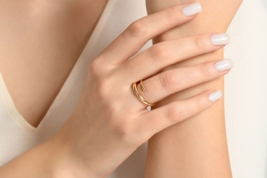 Quyumcu - 14 ayar Altın Ayarlanabilir Yüzük