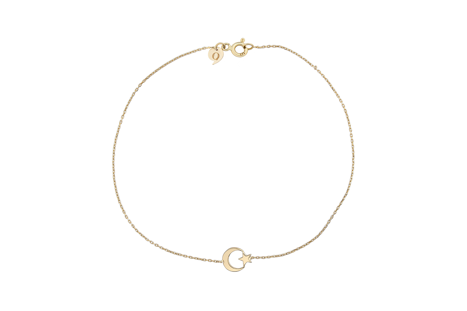 Quyumcu - 14 Ayar Altın Ayyıldız Bileklik