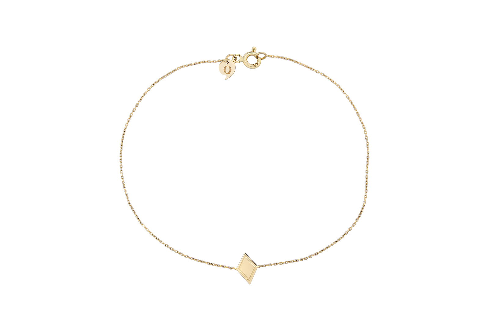 Quyumcu - 14 Ayar Altın Baklava Desenli Bileklik