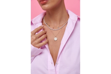 Quyumcu - 14 Ayar Altın Dorika Toplu Yonca Kolye (1)