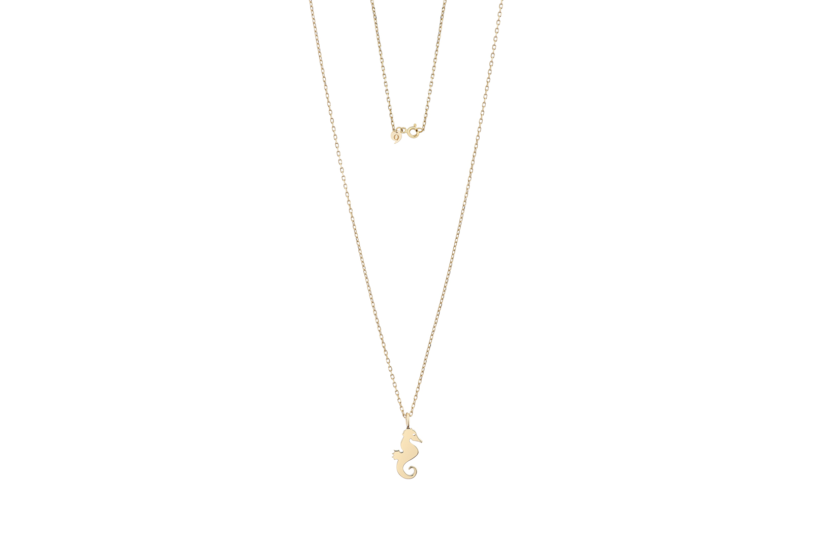 Quyumcu - 14 Ayar Altın Denizatı Kolye