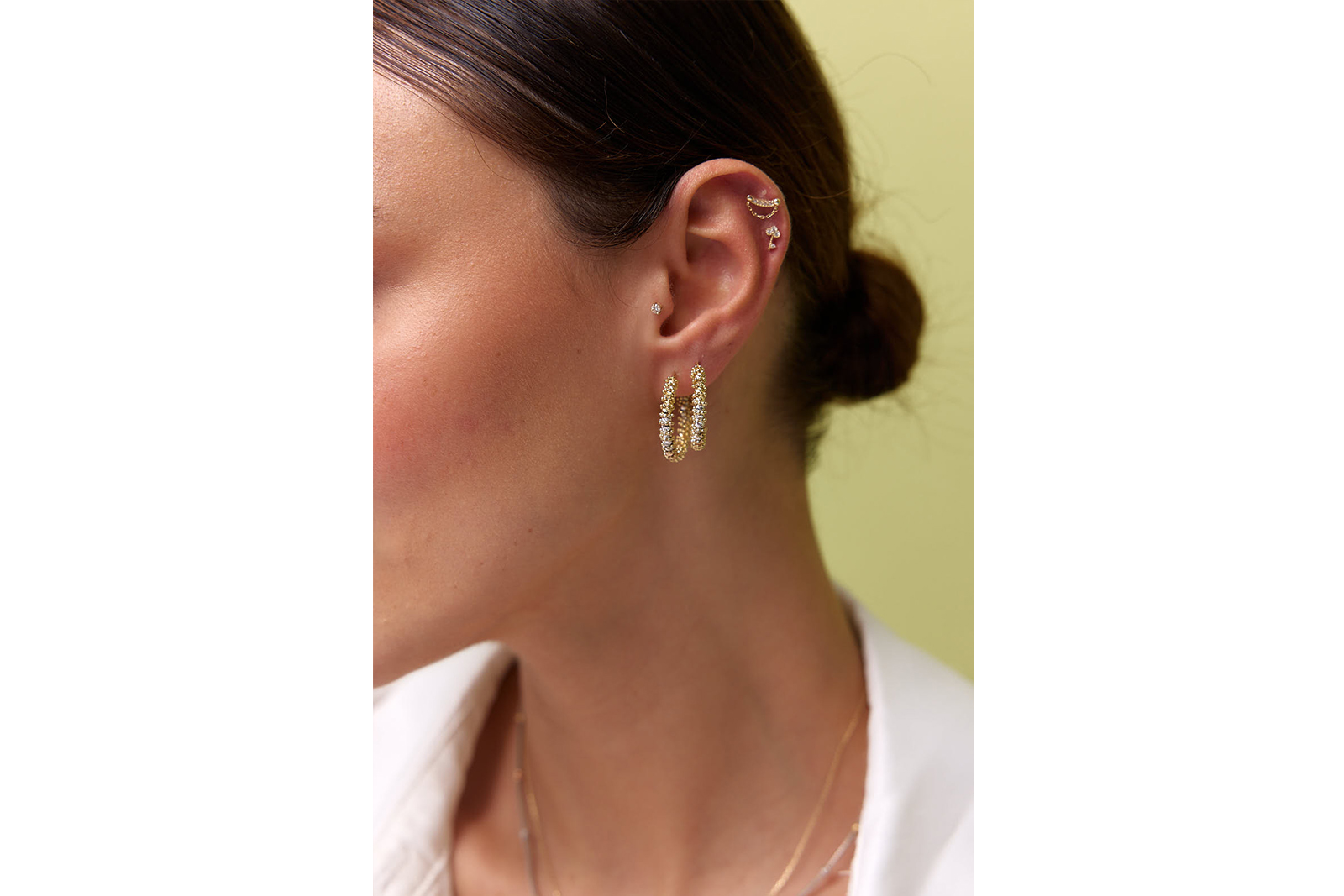 Quyumcu - 14 Ayar Altın Dorika Toplu Sarmal Halka Küpe (1)