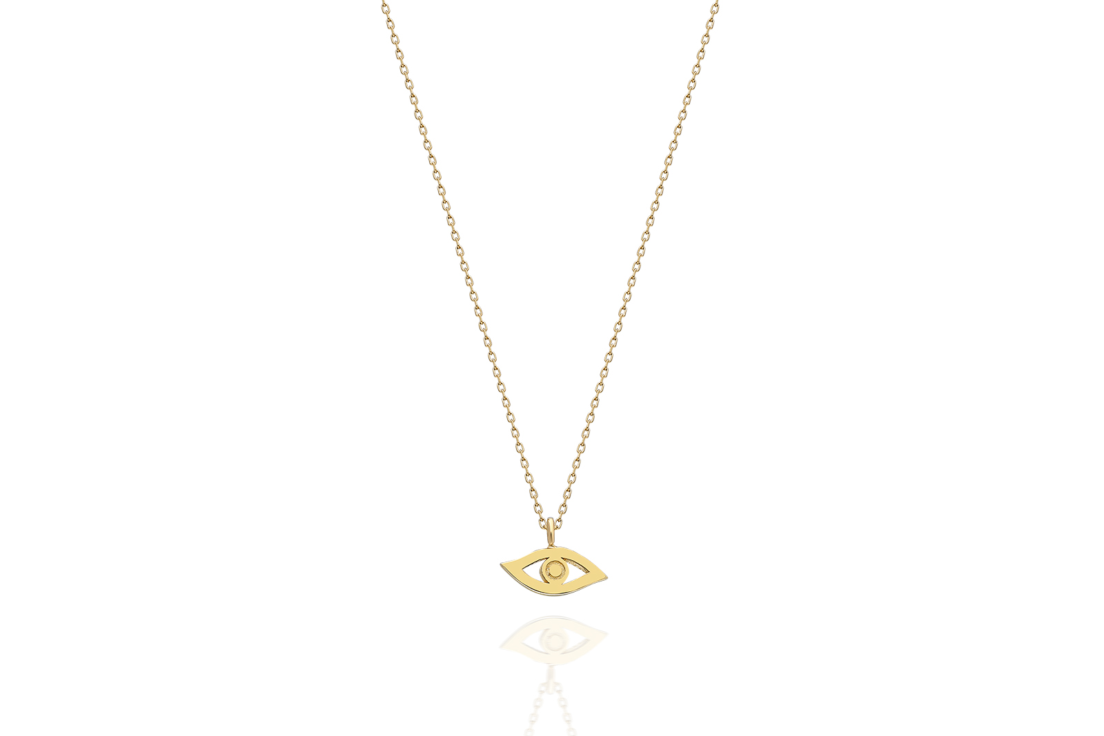 Quyumcu - 14 Ayar Altın Göz Figürlü Kolye