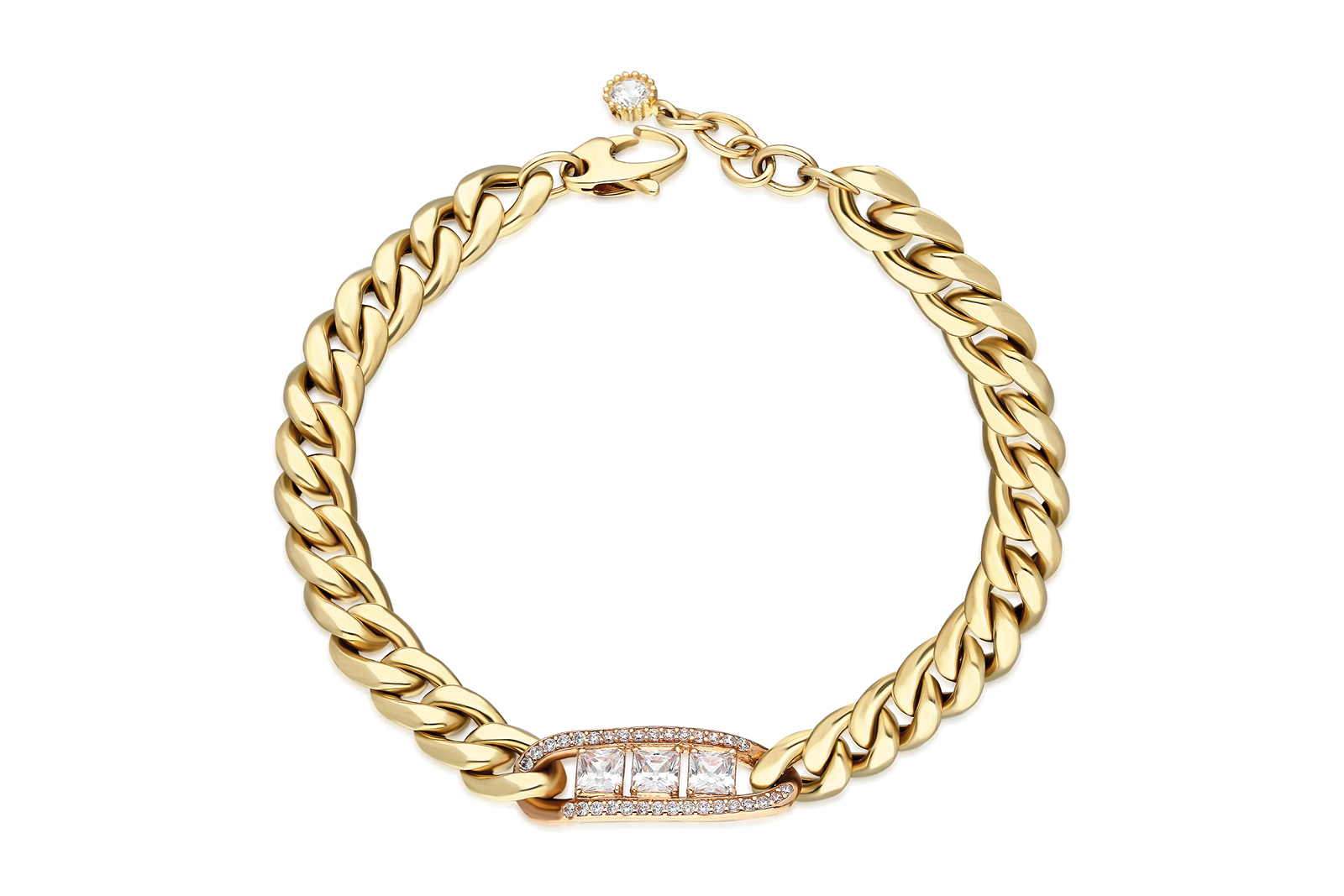 Quyumcu - 14 Ayar Altın Gurmet Taşlı Bileklik