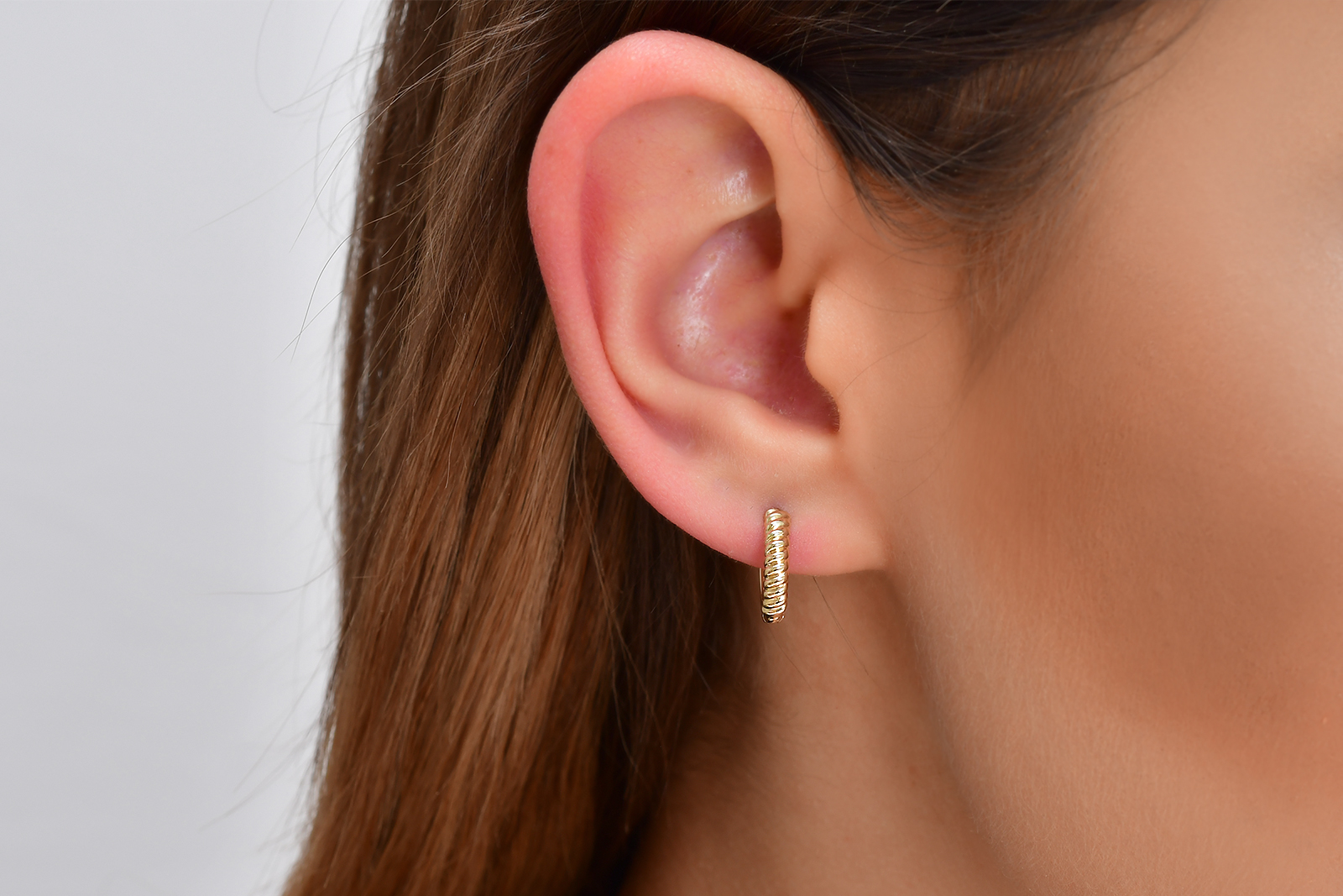 Quyumcu - 14 Ayar Altın Halka Küpe