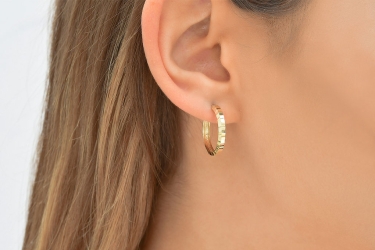 Quyumcu - 14 Ayar Altın Tek Halka küpe (1) Quyumcu - 14 Ayar Altın Tek Halka küpe (1)