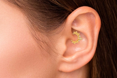 Quyumcu - 14 Ayar Altın Helix Piercing Küpe Quyumcu - 14 Ayar Altın Helix Piercing Küpe