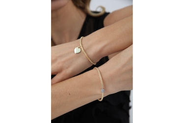 Quyumcu - 14 Ayar Altın İtalyan Esnek Zincir Bileklik (1)