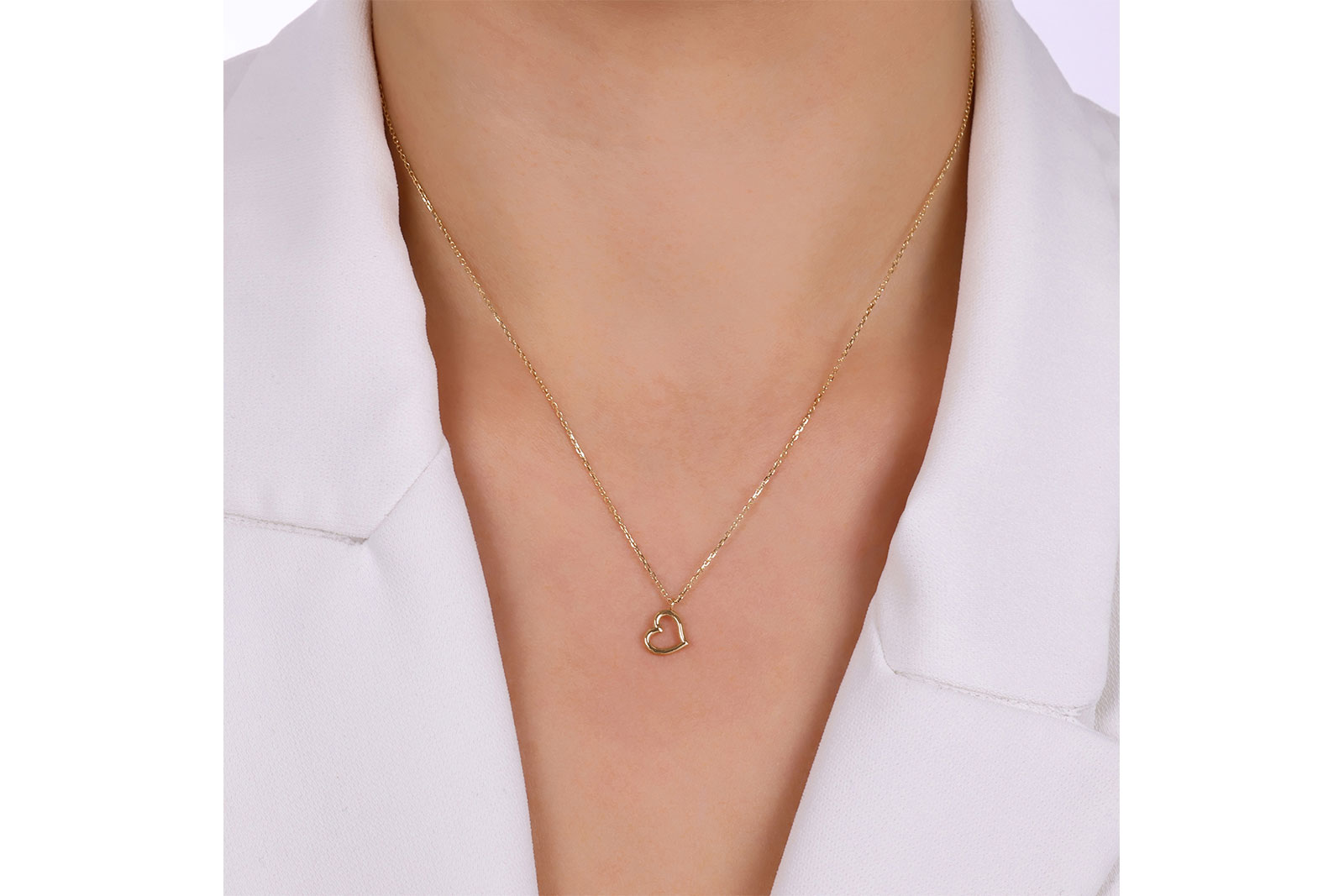 Quyumcu - 14 Ayar Altın Kalp Kolye (1) Quyumcu - 14 Ayar Altın Kalp Kolye (1)