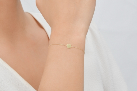 Quyumcu - 14 Ayar Altın Kare Bileklik (1) Quyumcu - 14 Ayar Altın Kare Bileklik (1)