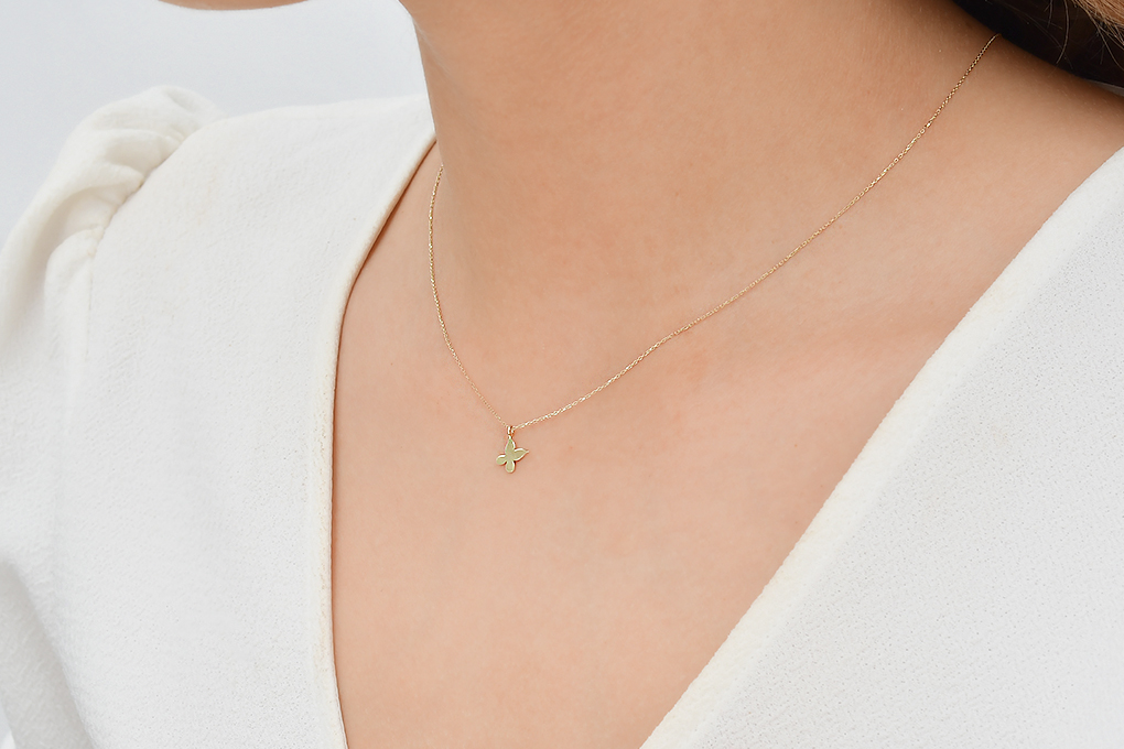 Quyumcu - 14 Ayar Altın Kelebek Kolye (1)