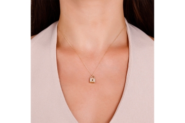 Quyumcu - 14 Ayar Altın Kilit Kolye (1) Quyumcu - 14 Ayar Altın Kilit Kolye (1)