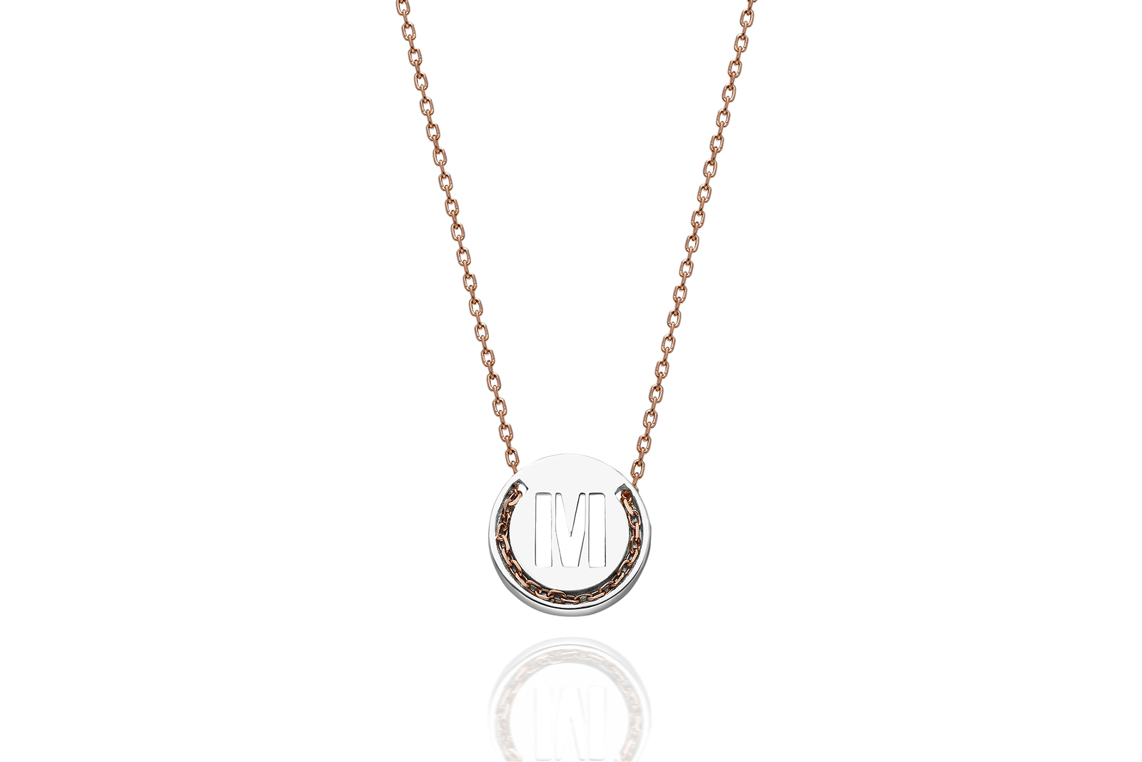 Quyumcu - 14 Ayar Altın M Harf Kolye