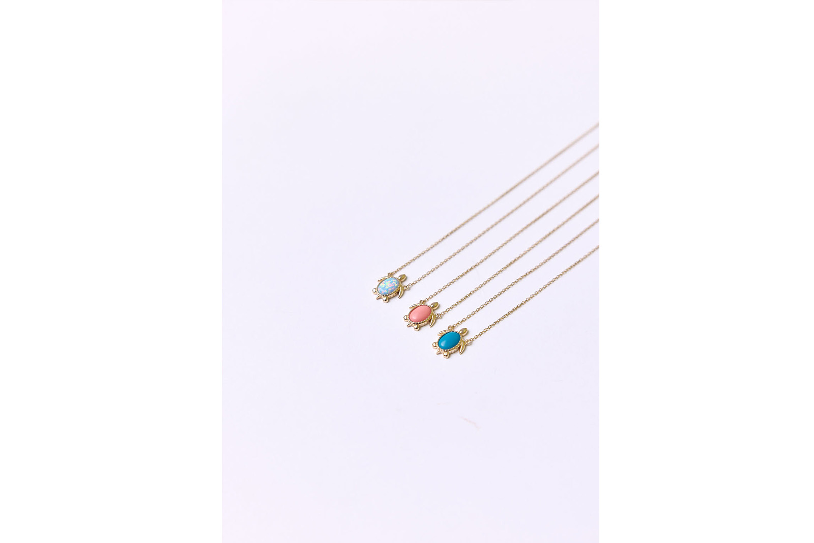 Quyumcu - 14 Ayar Altın Firuze Taşlı Kaplumbağa Kolye (1)