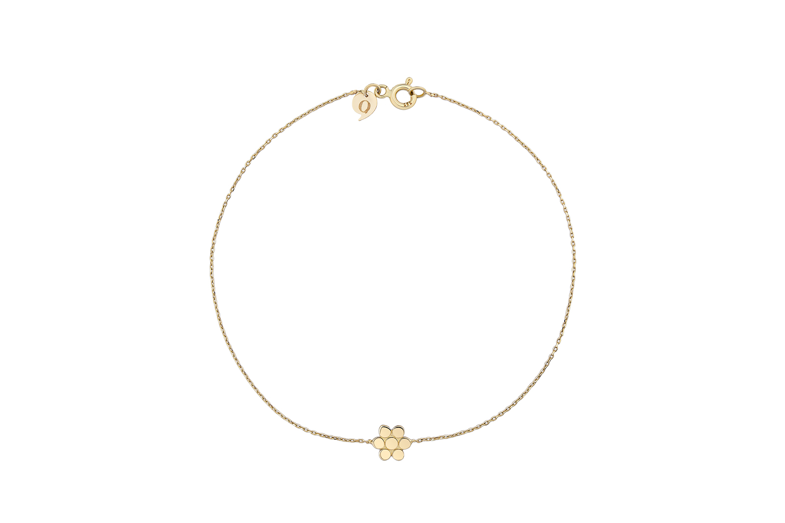 Quyumcu - 14 Ayar Altın Papatya Bileklik