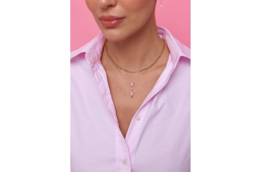 Quyumcu - 14 Ayar Altın Mercan Taşlı Kaplumbağa Kolye (1)