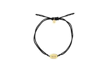 Quyumcu - 14 Ayar Altın Pırlantalı Happy Bileklik