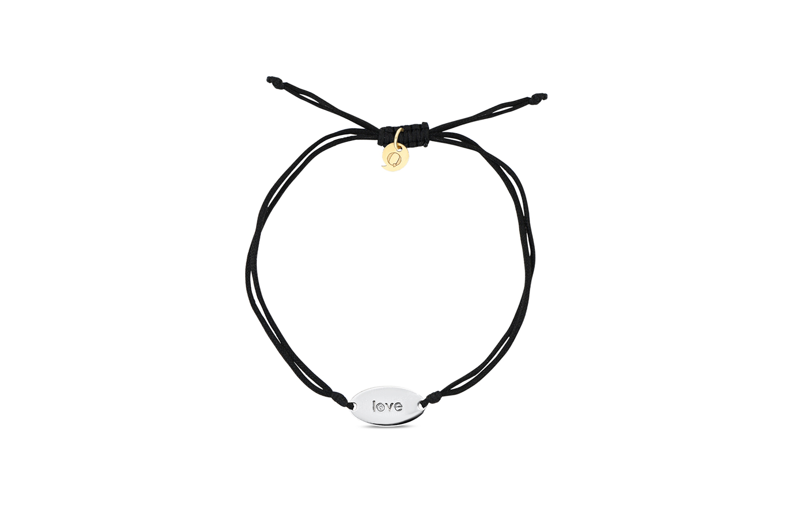 Quyumcu - 14 Ayar Altın Pırlantalı Love Bileklik