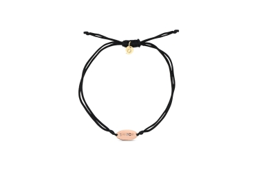 Quyumcu - 14 Ayar Altın Pırlantalı Peace Bileklik