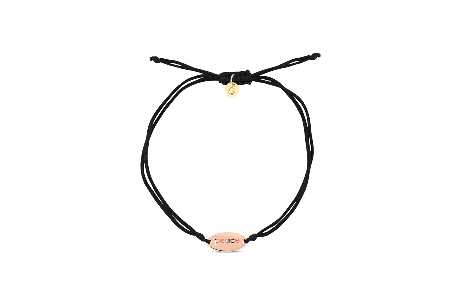 Quyumcu - 14 Ayar Altın Pırlantalı Peace Bileklik