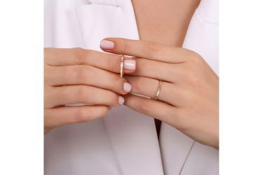 Quyumcu - 14 Ayar Altın Sade Alyans (1)