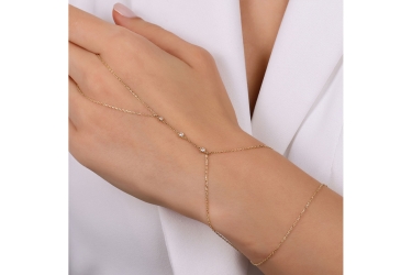 Quyumcu - 14 Ayar Altın Şahmeran Bileklik