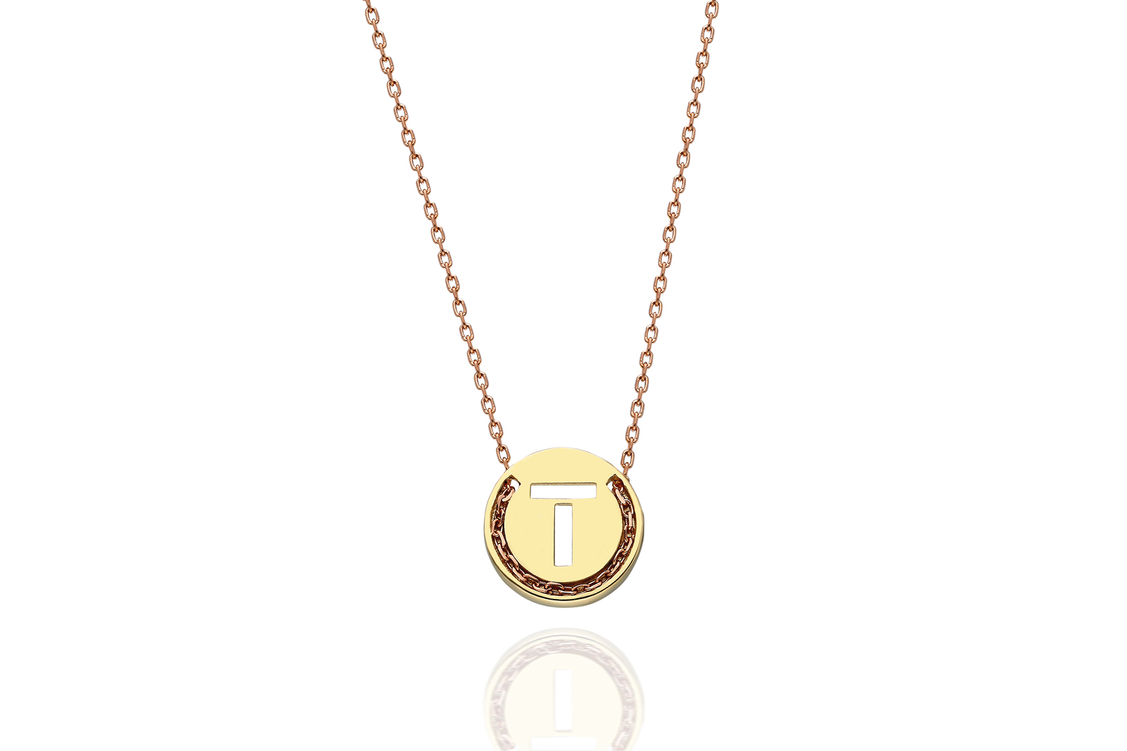 Quyumcu - 14 Ayar Altın T Harf Kolye