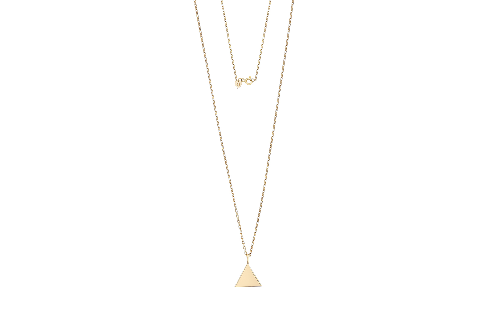 Quyumcu - 14 Ayar Altın Üçgen Kolye