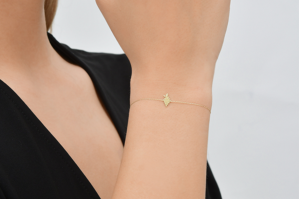 Quyumcu - 14 Ayar Altın Üzüm Bileklik (1)