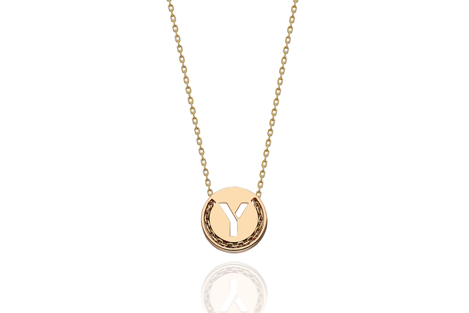Quyumcu - 14 Ayar Altın Y Harf Kolye