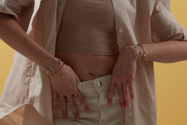 Quyumcu - 14 Ayar Altın Yıldız Bileklik (1)