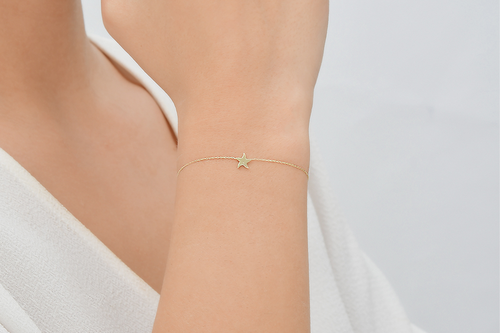 Quyumcu - 14 Ayar Altın Deniz Yıldızı Bileklik (1)