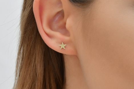 Quyumcu - 14 Ayar Altın Yıldız Küpe (1) Quyumcu - 14 Ayar Altın Yıldız Küpe (1)