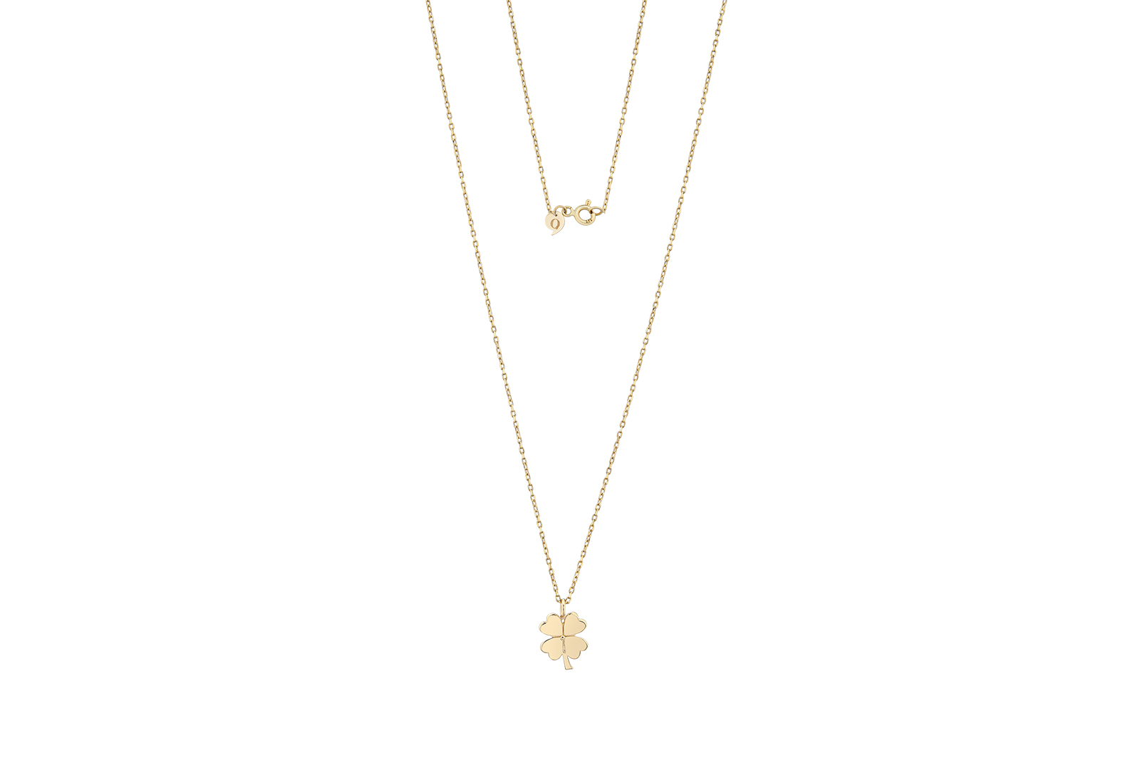 Quyumcu - 14 Ayar Altın Yonca Kolye