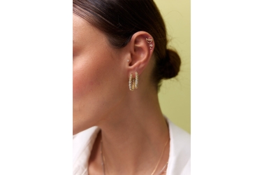 Quyumcu - 14 Ayar Altın Zincirli Tragus Küpe (1)