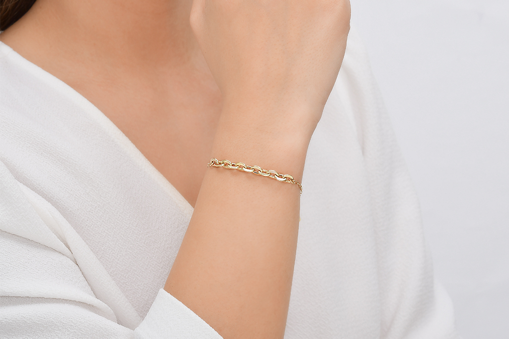 Quyumcu - 14 Ayar İtalyan Zincirli Bileklik