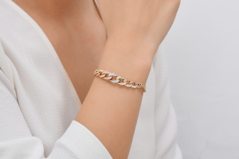 Quyumcu - 14 Ayar İtalyan Zincirli Bileklik Quyumcu - 14 Ayar İtalyan Zincirli Bileklik