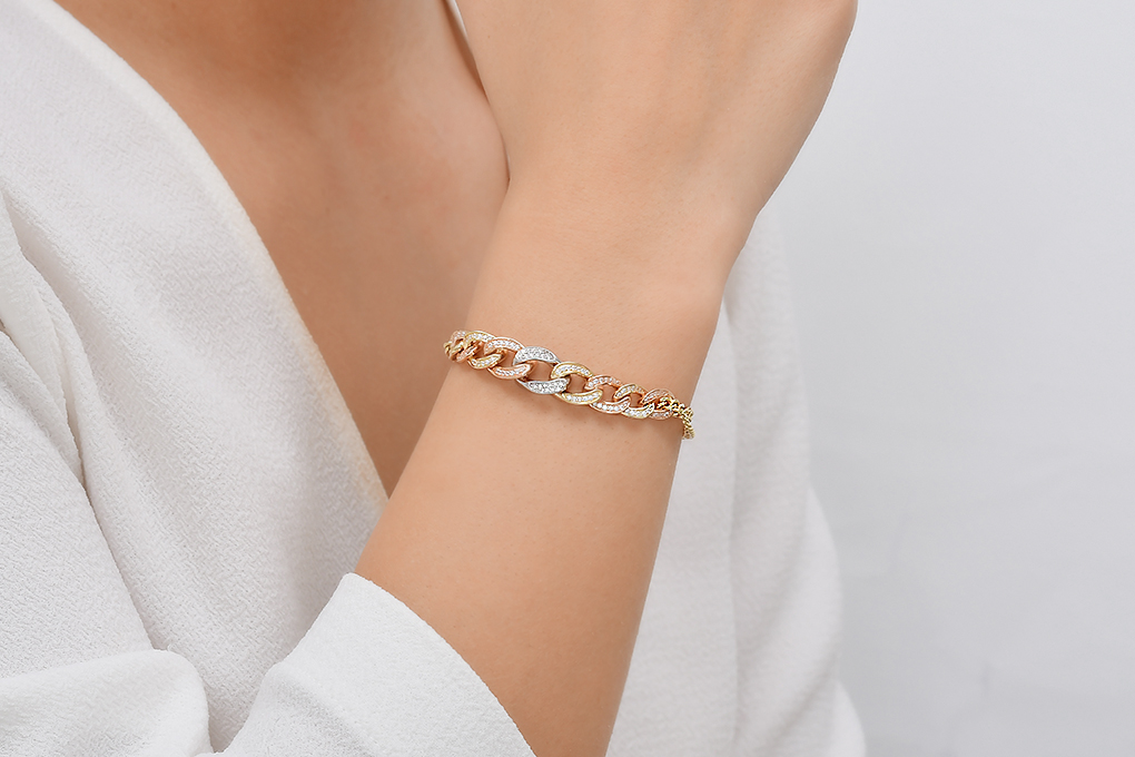 Quyumcu - 14 Ayar İtalyan Zincirli Bileklik