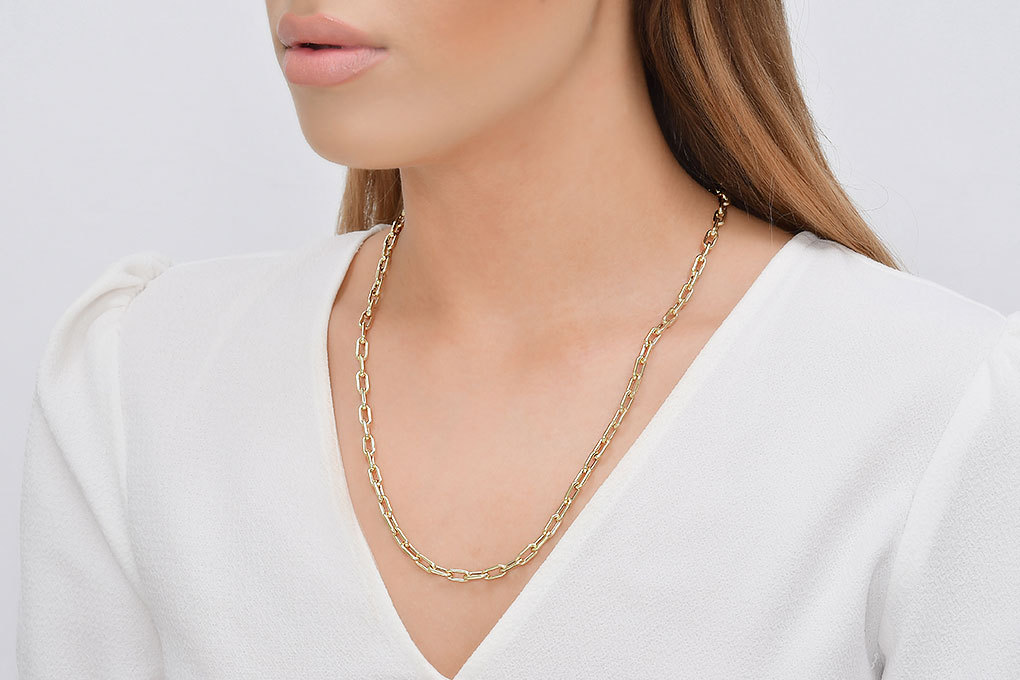 Quyumcu - 14 Ayar İtalyan Zincirli Kolye