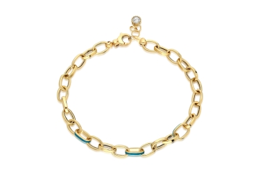 Quyumcu - 14 Karat Gold Enameled Bracelet Quyumcu - 14 Karat Gold Enameled Bracelet