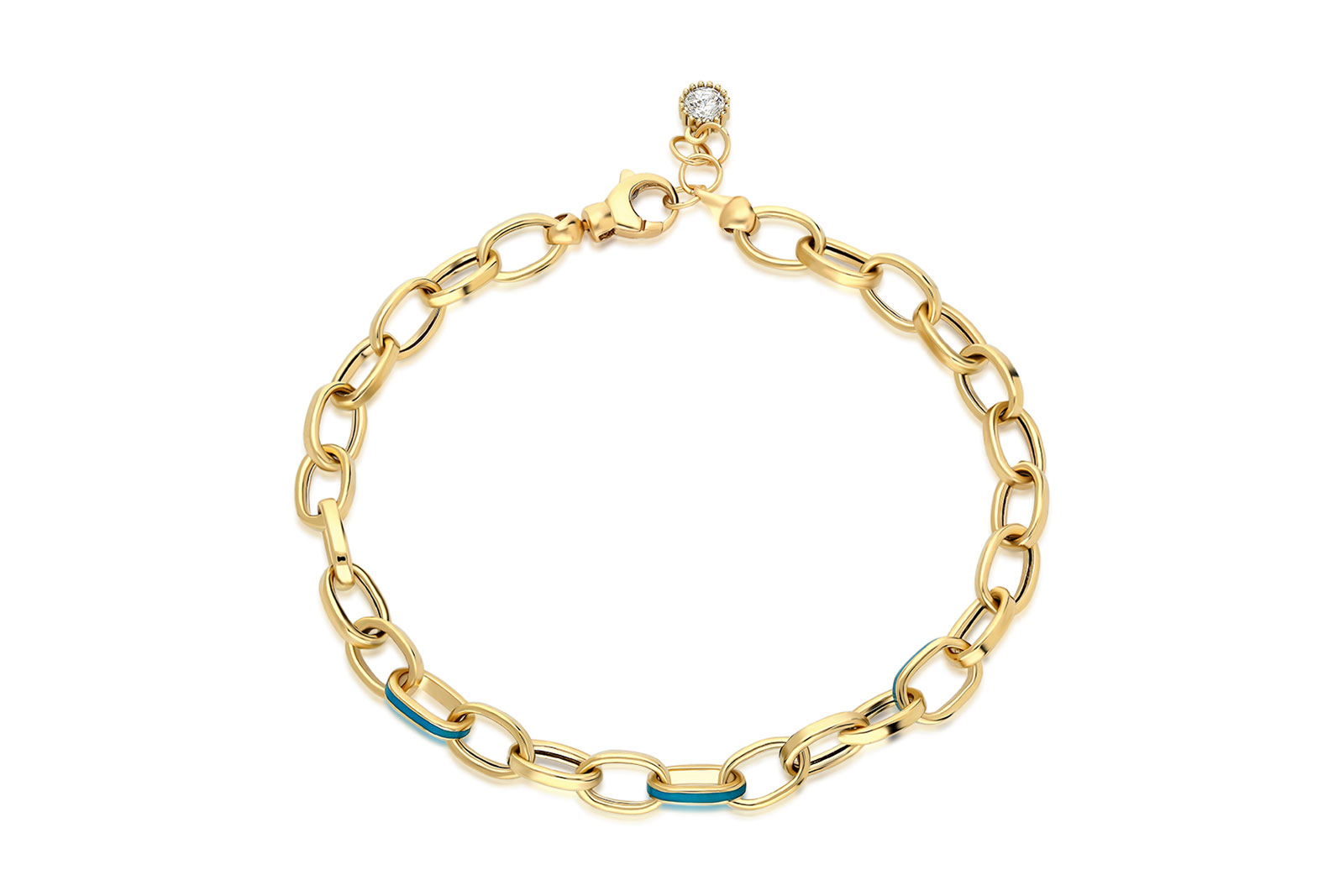 Quyumcu - 14 Karat Gold Enameled Bracelet