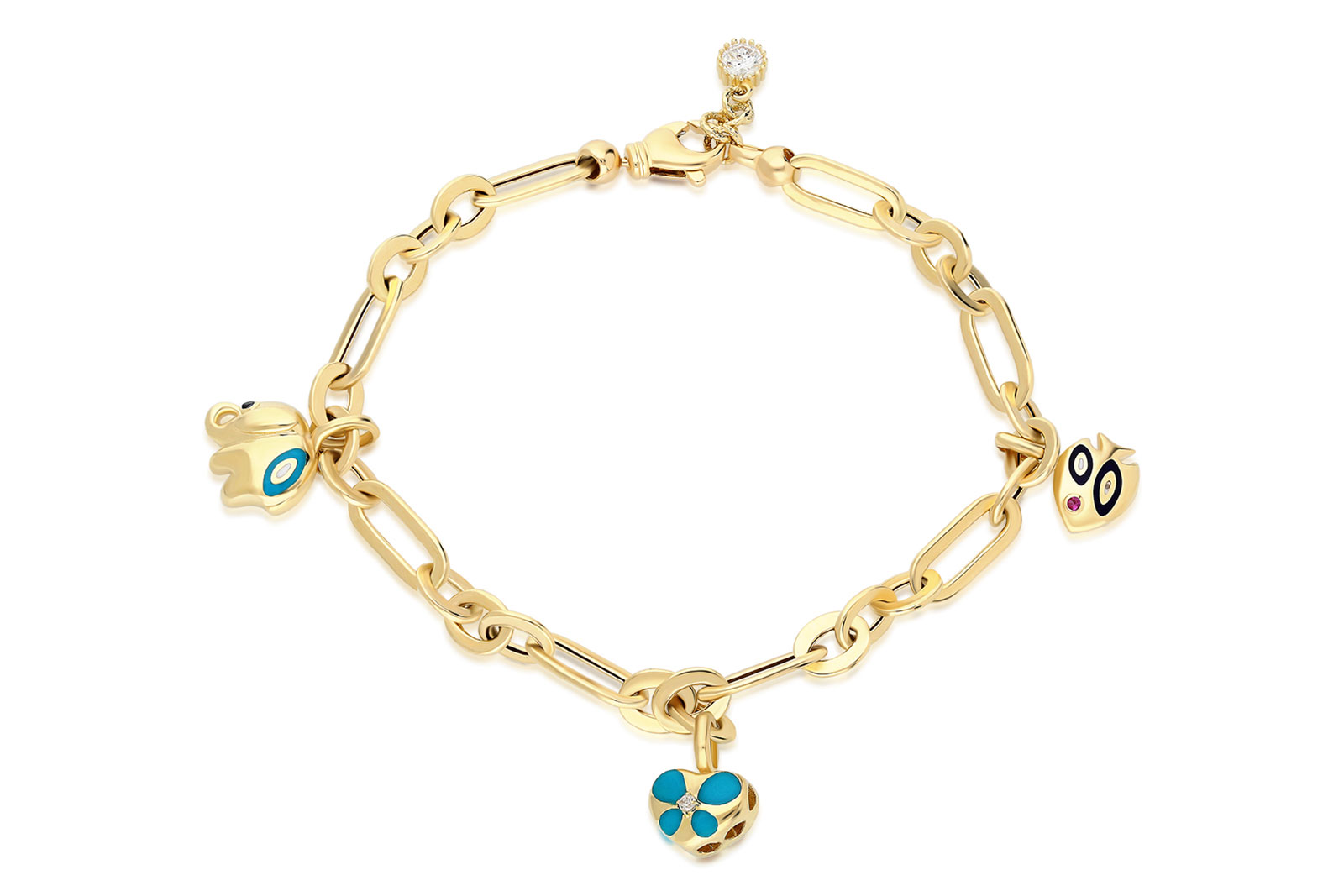 Quyumcu - 14 Karat Gold Enameled Bracelet (1)