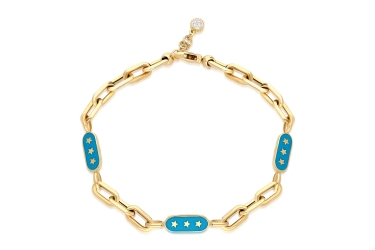 Quyumcu - 14 Karat Gold Enameled Bracelet (1) Quyumcu - 14 Karat Gold Enameled Bracelet (1)