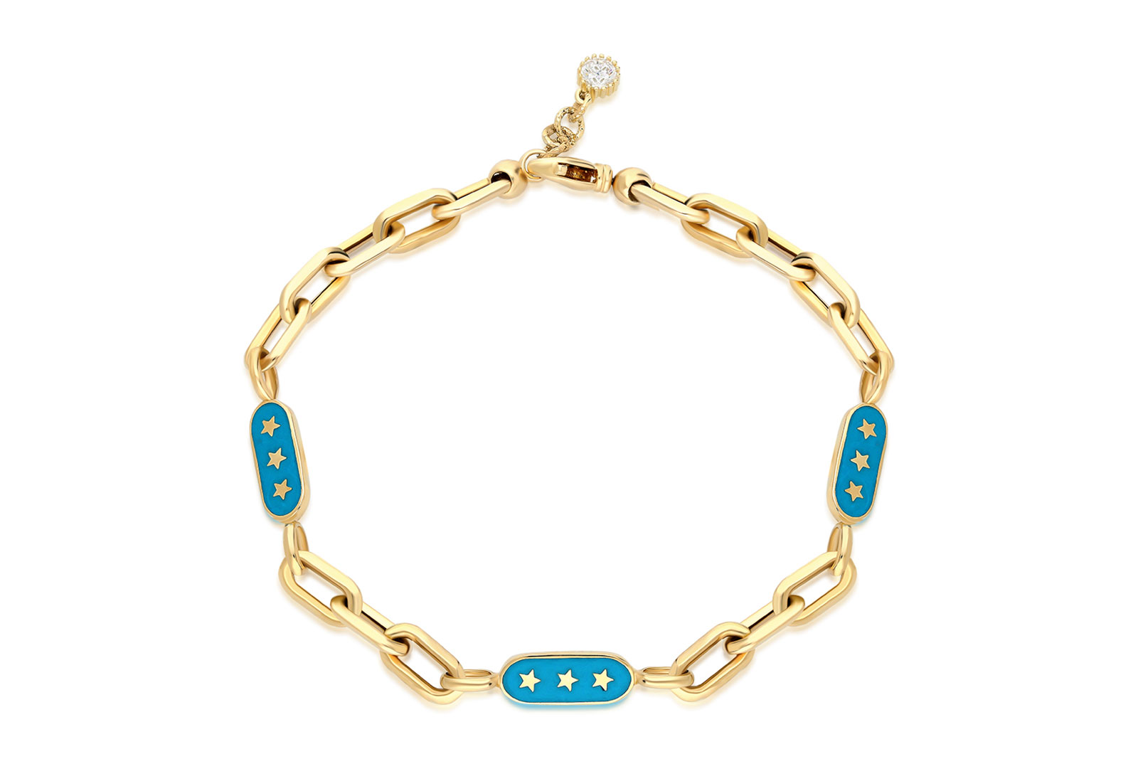 Quyumcu - 14 Karat Gold Enameled Bracelet (1)