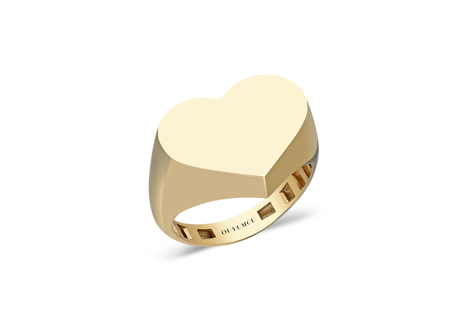 Quyumcu - 14 Karat Gold Heart Ring Quyumcu - 14 Karat Gold Heart Ring