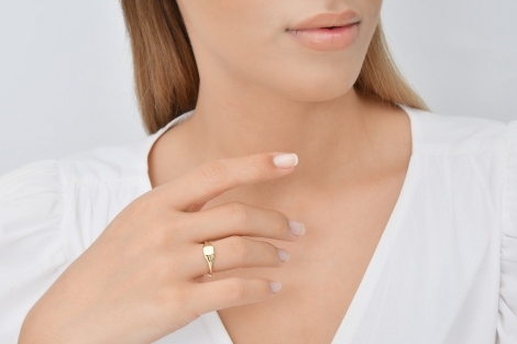 Quyumcu - 14 Carat Gold Minimal Ring (1) Quyumcu - 14 Carat Gold Minimal Ring (1)