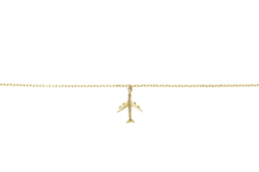 Quyumcu - 14K Gold Airplane Anklet (1)