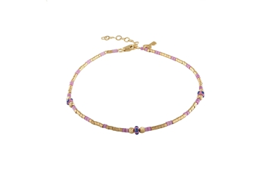 Quyumcu - 14K Gold Amethyst Stone Bracelet (1) Quyumcu - 14K Gold Amethyst Stone Bracelet (1)