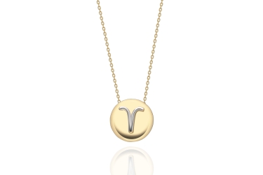 Quyumcu - 14K Gold Aries Pendant Necklace Quyumcu - 14K Gold Aries Pendant Necklace